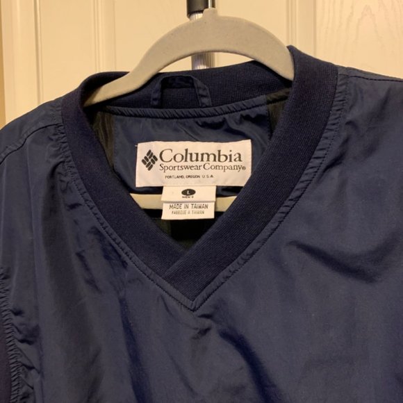 Columbia Golf Vest Bundle 2 Vests Blue & Beige Men’s Size Large - Picture 2 of 8